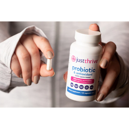 Just Thrive Probiotic & Antioxidant Supplement - 100% Spore-Based Digestive and Immune Support - Gluten Free,